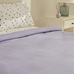 Karaca Home Joy Coastal %100 Pamuk Tek Kişilik Pike Takımı Mor görseli 4