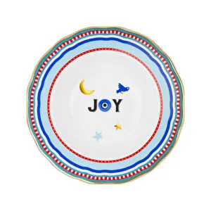 Baci Milano Mamma Mia Joy Yazılı Tabak 22 cm görseli 1