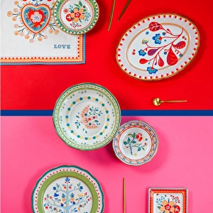 Baci Milano Mamma Mia Mavi Desenli Kase 26 cm x 11 cm görseli 2