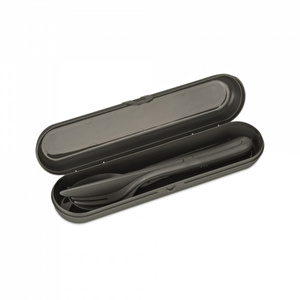 Koziol Çatal Kaşık Bıçak Ve Kabı 24 cm x 5,6 cm x 4,4 cm Gri görseli 2