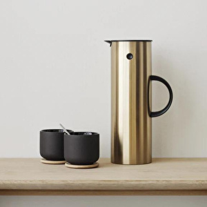 Stelton Theo Mug ve Bardak Altlığı Siyah 200 ml görseli 2