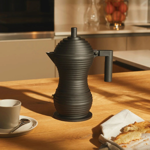 Alessi Pulcina Espresso Makinesi Mokapot 300 ml Siyah görseli 1