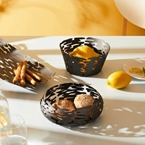 Alessi Barket Küçük Yuvarlak Sepet 18 cm Siyah görseli 2