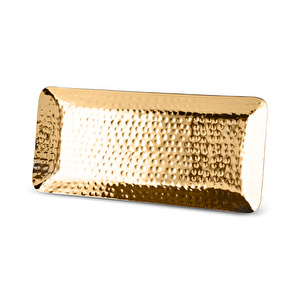 Karaca Home Loren Dekoratif Tepsi 33x15 cm Gold görseli 5