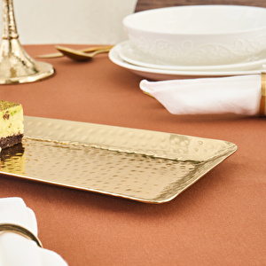 Karaca Home Loren Dekoratif Tepsi 33x15 cm Gold görseli 6