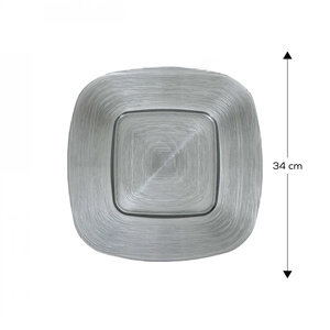 Karaca Home Premium Kare Supla Gümüş 34 Cm görseli 4