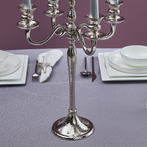 Karaca Home Rena 5'li Şamdan Silver 45x30 cm görseli 3