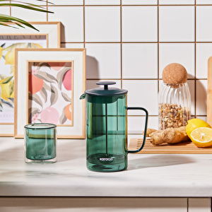 Karaca Valentina Borosilikat Cam French Press 1000 ml Green görseli 4