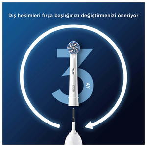 Oral B Sensitive Clean 2'li Diş Fırçası Yedek Başlığı EB60 Beyaz görseli 4