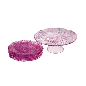 Karaca Home Shannon Pembe Tatlı Kutu/Pasta Takımı görseli 1