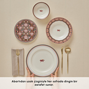 Karaca Forever Bone Agra 24 Parça 6 Kişilik Yemek Takımı görseli 5
