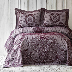 Karaca Home Espino Koyu Bordo Çift Kişilik Yatak Örtüsü Seti görseli 1
