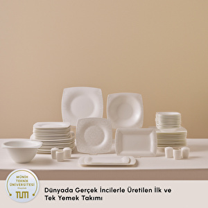 Karaca Fine Pearl Helen 58 Parça 12 Kişilik Kare Yemek Takımı