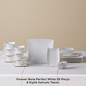 Karaca Forever Bone Perfect White 32 Parça 6 Kişilik Kahvaltı Takımı görseli 3