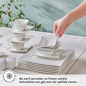 Karaca Forever Bone Perfect White 32 Parça 6 Kişilik Kahvaltı Takımı görseli 5