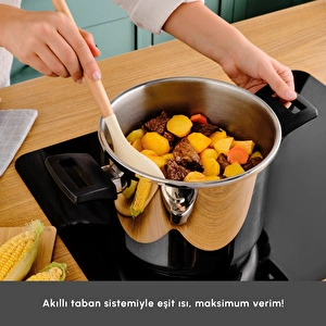 Karaca Perfect Gray İndüksiyon Tabanlı Düdüklü Tencere Seti 4+6 Lt görseli 3