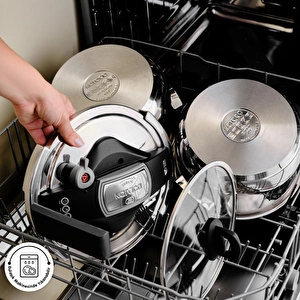 Karaca Perfect Gray İndüksiyon Tabanlı Düdüklü Tencere Seti 4+6 Lt görseli 8