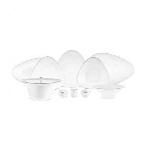Karaca Fine Pearl Extra Trio 62 Parça 12 Kişilik Yemek Takımı Platin görseli 2