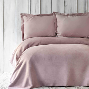 Karaca Home Remas Mürdüm Çift Kişilik Softline Battaniye görseli 2