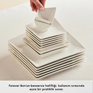 Karaca Forever Bone Origami 26 Parça 6 Kişilik Kahvaltı Takımı görseli 5