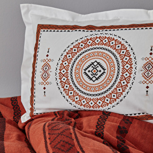 Karaca Home Glanda Tarçın Pamuk Çift Kişilik Nish Set görseli 3