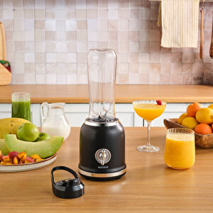 Karaca Retro Personal Kişisel Smoothie Blender Black