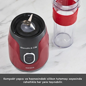 Karaca Blendfit Go Personal Kişisel Smoothie Blender Red görseli 6