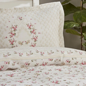 Karaca Home Sonya  %100 Pamuk Çift Kişilik Nevresim Takımı Bordo görseli 4