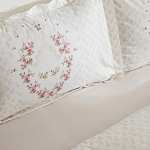 Karaca Home Sonya  %100 Pamuk Çift Kişilik Nevresim Takımı Bordo görseli 5