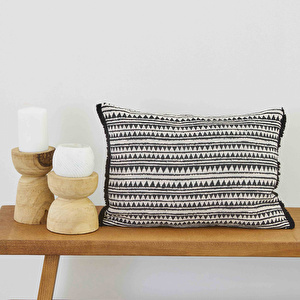 Karaca Home Rivoli Siyah İç Dolgulu Kırlent 30x50cm görseli 2