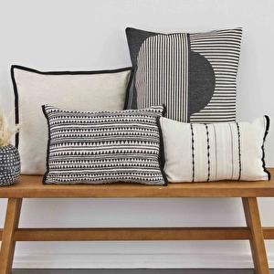 Karaca Home Rivoli Siyah İç Dolgulu Kırlent 30x50cm görseli 3
