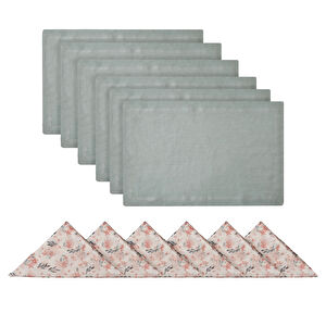 Karaca Home Lovely Pink 6 Kişilik Sofra Tekstil Paketi görseli 1