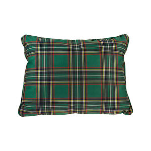 Karaca Home Ekose Yeşil Dekoratif Yastık 35x45cm görseli 1