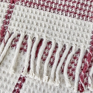 Karaca Home Carmen Mürdüm Waffle Pamuk Throw Tv Battaniyesi görseli 2