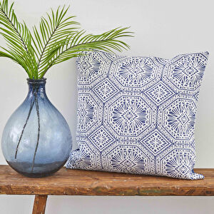 Karaca Home Monu İndigo İç Dolgulu Kırlent 45x45cm görseli 1