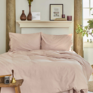Karaca Home 4 Element Blush %100 Pamuk Tek Kişilik Nevresim Takımı Su Toprak görseli 1