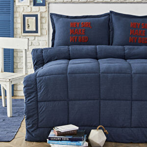 Karaca Home Softy İndigo Tek Kişilik Cotton Comfort Uyku Seti görseli 1
