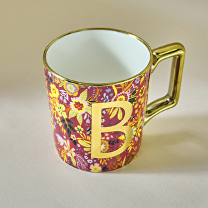 Karaca Flower B Harfli Kupa 350 ml görseli 2