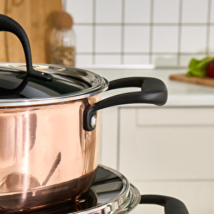 Karaca Powersteel 316+ Copper 7 Parça Tencere ve Tava Seti Petekli görseli 4