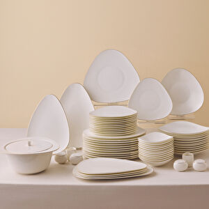 Karaca Red Carpet Collection Fine Pearl Tristan 62 Parça 12 Kişilik Yemek Takımı Gold