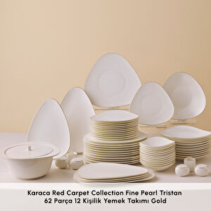 Karaca Red Carpet Collection Fine Pearl Tristan 62 Parça 12 Kişilik Yemek Takımı Gold
