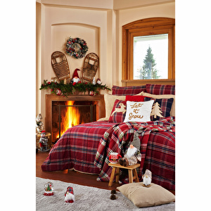 Karaca Home Woodland  Kırmızı Çift Kişilik Cozy Comfort Set görseli 2