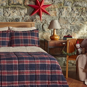 Karaca Home Woodland Lacivert Çift Kişilik Cozy Comfort Uyku Seti görseli 4