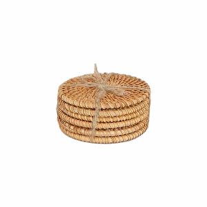 Karaca Home Mora Rattan 6'lı Bardak Altlığı Seti görseli 2