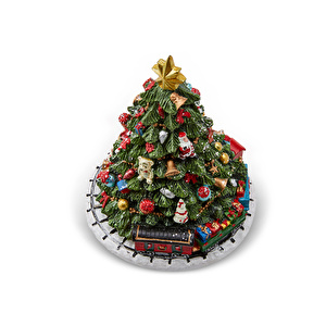 Karaca Home New Year Yılbaşı Tree Müzikli Obje 15cm görseli 5