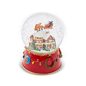 Karaca Home New Year Yılbaşı House And Santa Müzikli Kar Küresi görseli 7