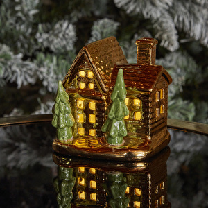Karaca Home House Led Işıklı Obje Gold 9x9,5 cm