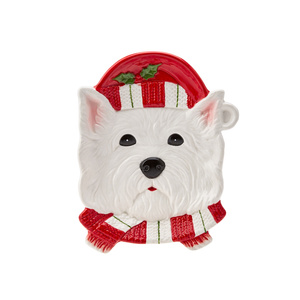 Karaca Home Maltese Dog Dekoratif Tabak 19cm görseli 1