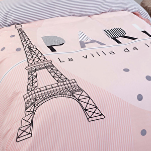 Karaca Home Young La Tour Eiffel Tek Kişilik %100 Pamuk Nevresim Takımı görseli 3