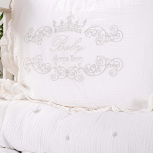 Karaca Home Royale Beyaz %100 Pamuk Müslin Nakışlı Private Bebek Yorgan Seti görseli 2